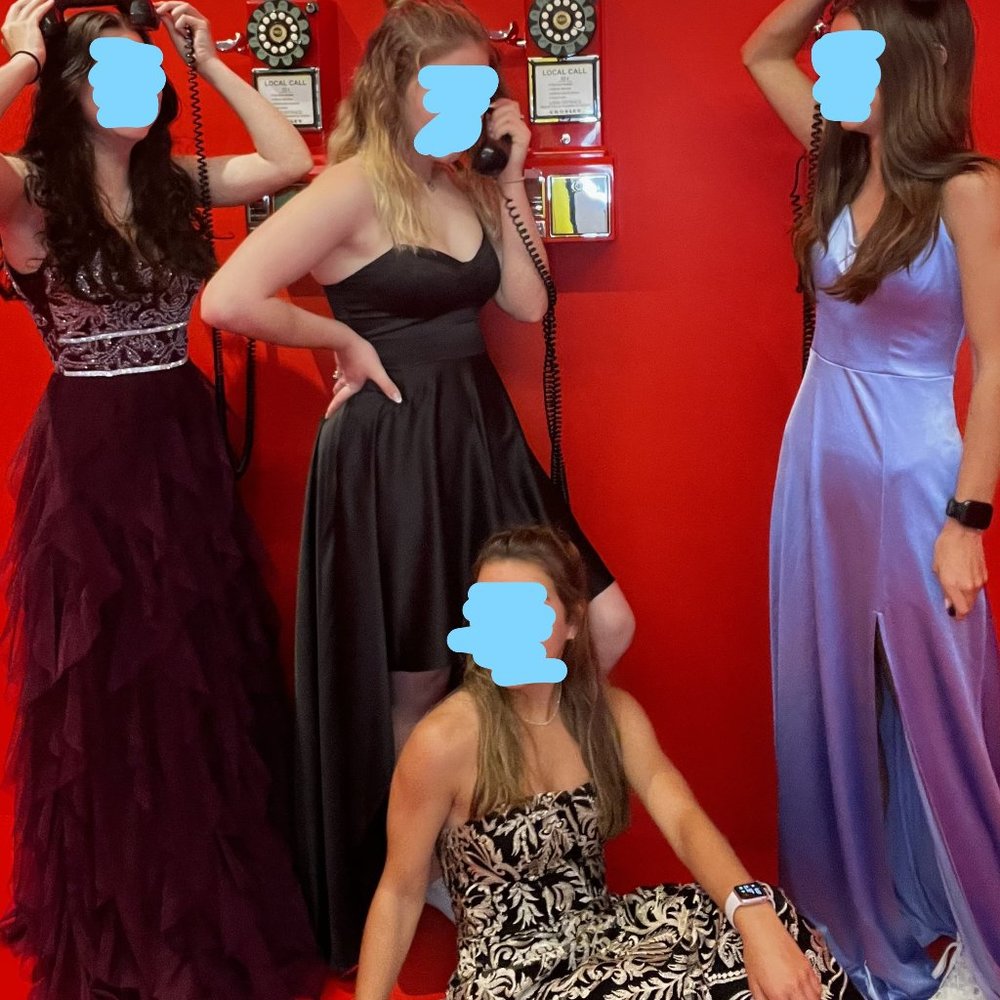 Blue Prom Dress with Pockets Special Occasion Dress